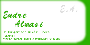 endre almasi business card