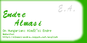 endre almasi business card